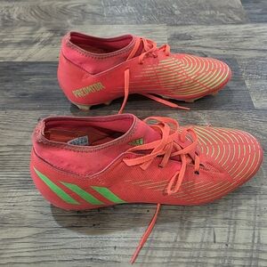 Adidas Predator Bright Coral/Green Soccer Cleats